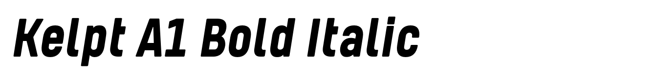 Kelpt A1 Bold Italic